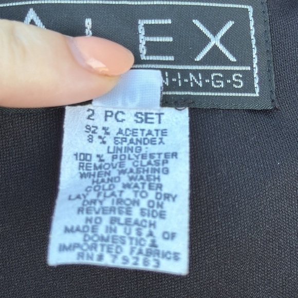 Alex Evenings black and silver maxi gown, size 10 - Picture 7 of 7